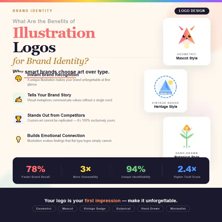 What Are the Benefits of Illustration Logos for Brand Identity?